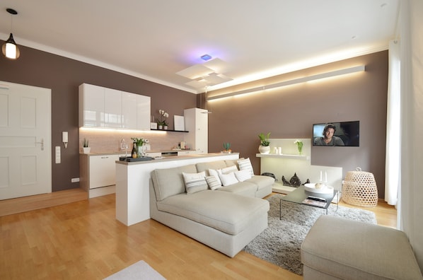 spacious living room