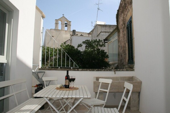 Lovely terrace off kitchen for al fresco dining