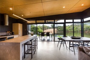 Enjoy a seamless flow between the kitchen and stylish dining area.